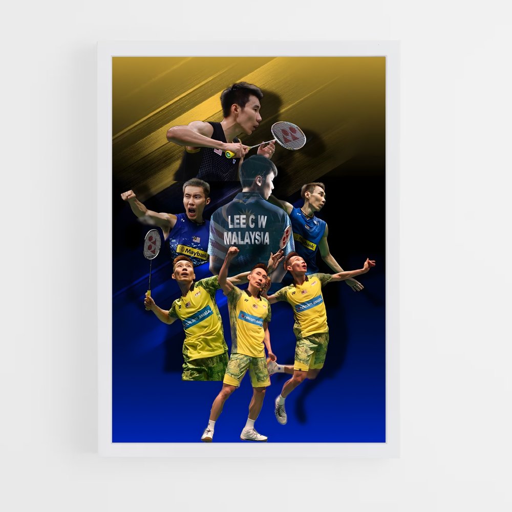 Poster Lee chong – affiche Badminton (vue 3)